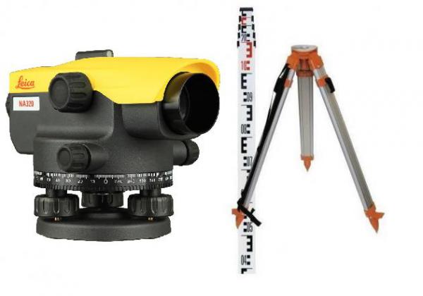 Nivelační přístroj sada Leica NA 332 (stativ, lať)