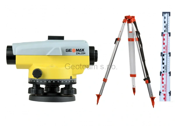 Nivelační přístroj sada Geomax ZAL224 (stativ, lať) se zárukou 5 let
