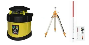 Rotační laser FKD FRE-205R + stativ s klikou + lať