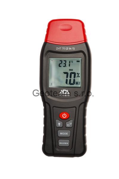 Vlhkoměr dřeva a stavebních materiálů a teploměr ADA ZHT 70 (2 v 1)