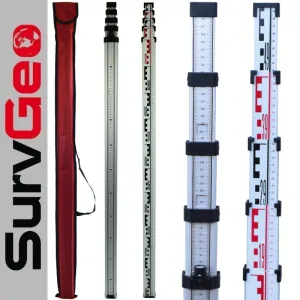 Nivelační lať Survgeo 5m s mm stupnicí i na přední straně