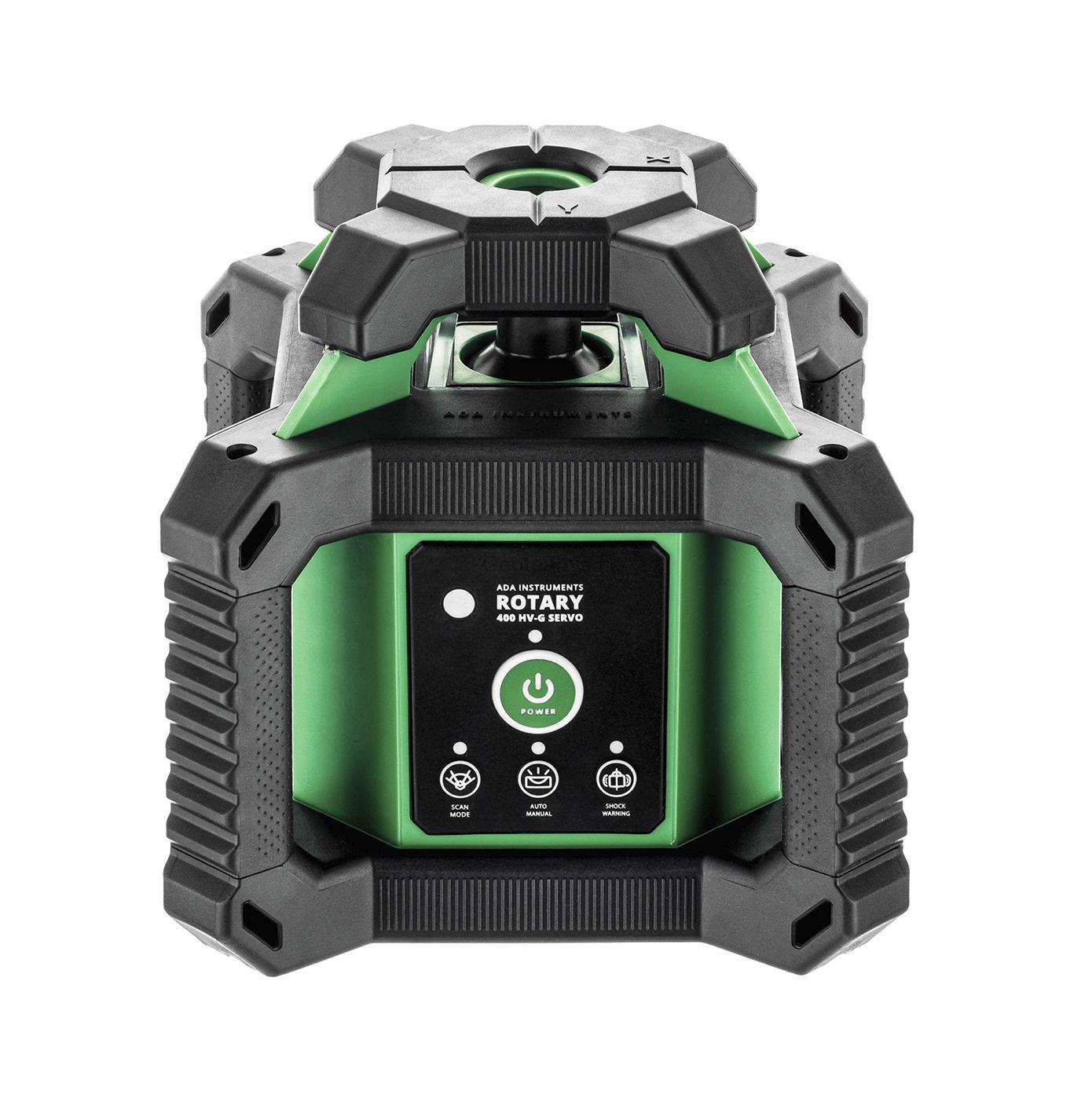Rotační laser ADA Rotary 400 HVG - zelený paprsek + Eco stativ s klikou a lať 
