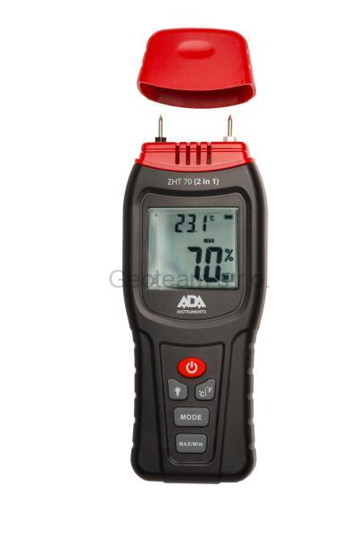 Vlhkoměr dřeva a stavebních materiálů a teploměr ADA ZHT 70 (2 v 1)