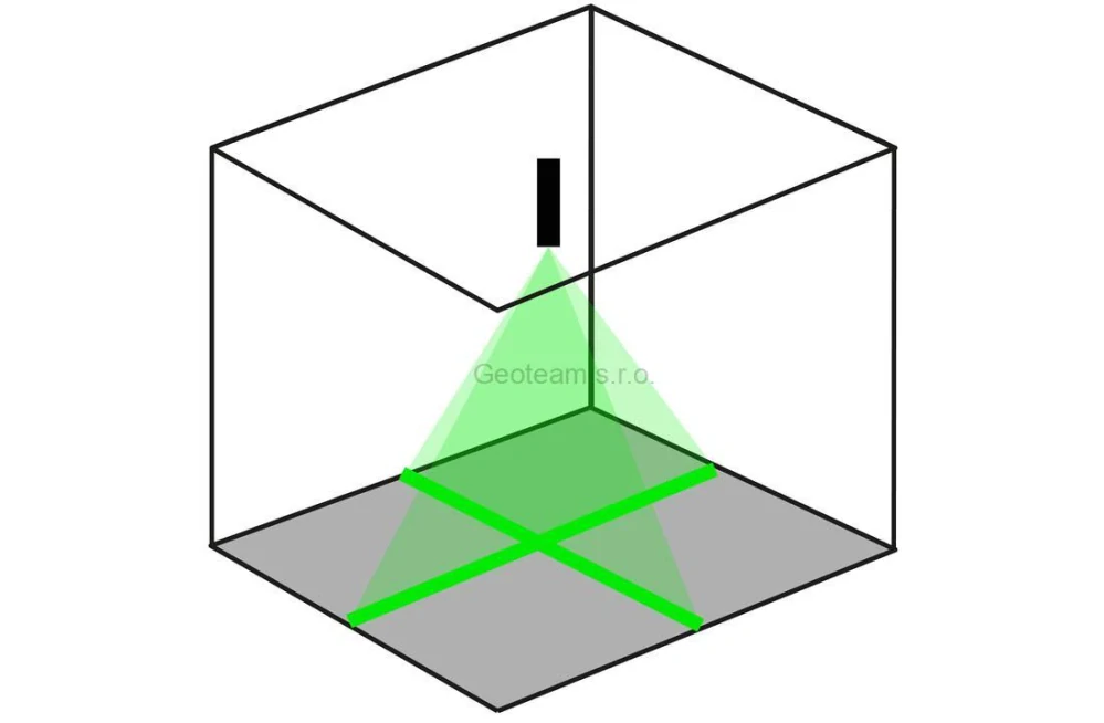 Vytyčovací laser Hedü PL2 se zeleným laserovým křížem bez držáku L323
