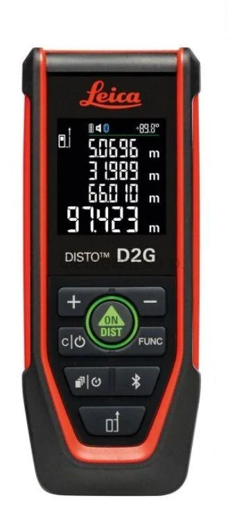 Laserový dálkoměr Leica Disto D2G + brýle a terčík - zelený paprsek 