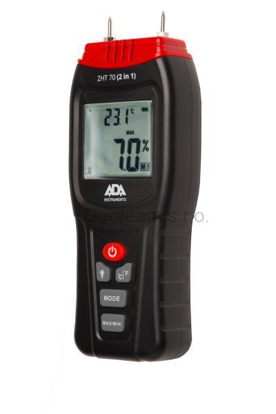 Vlhkoměr dřeva a stavebních materiálů a teploměr ADA ZHT 70 (2 v 1)