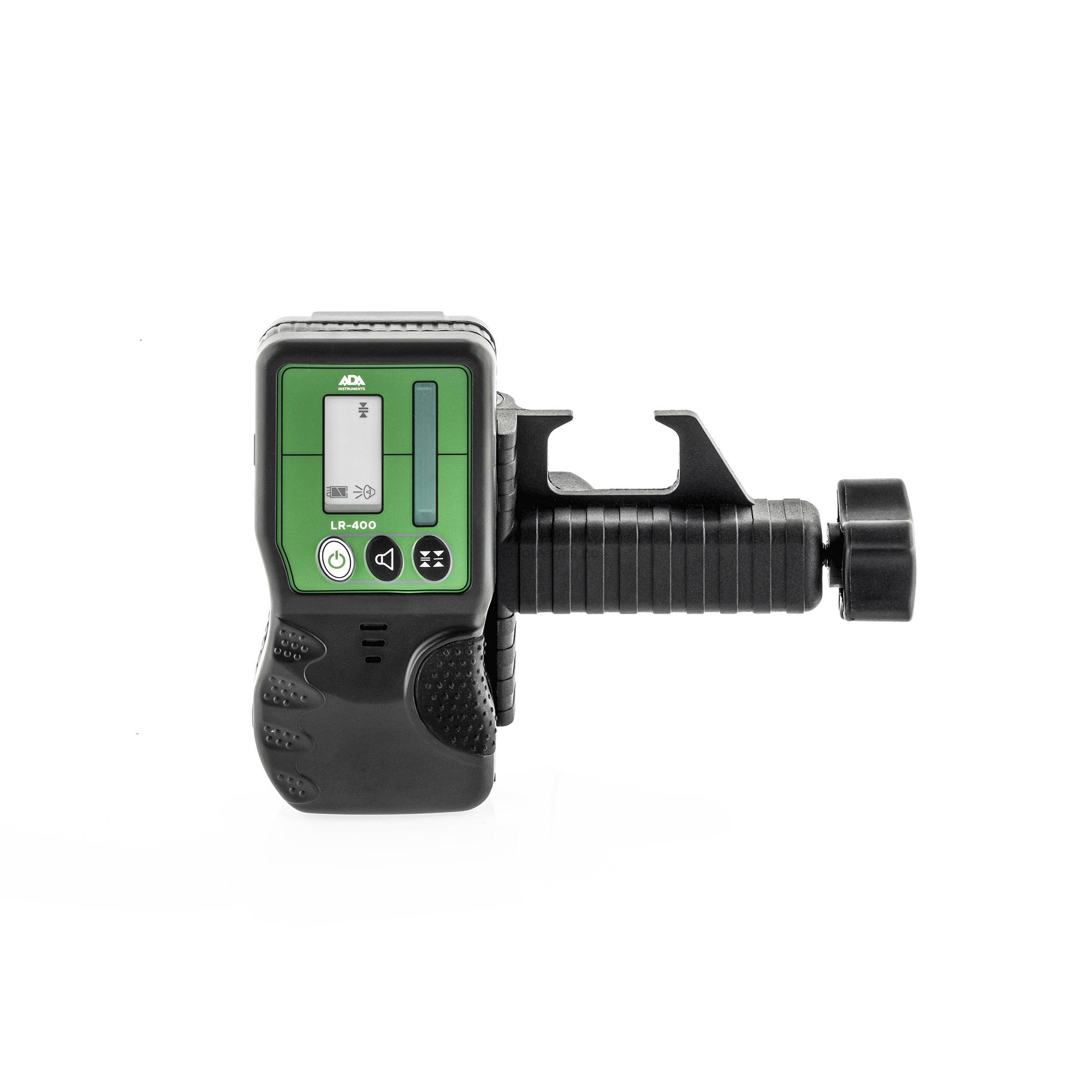 Rotační laser ADA Rotary 400 HVG - zelený paprsek + Eco stativ s klikou a lať 